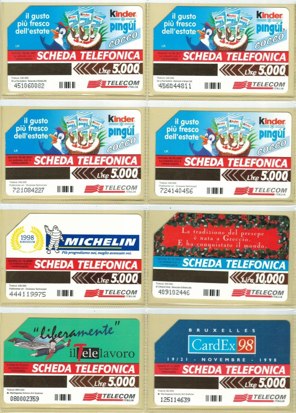Schede telefoniche: 8 Telefonkarten Italien – Usato da Zürich venduto da Tolima194 1