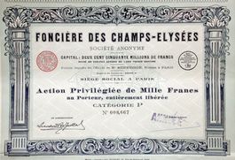 Foncière des Champs-Elysées SA, Paris - 1929