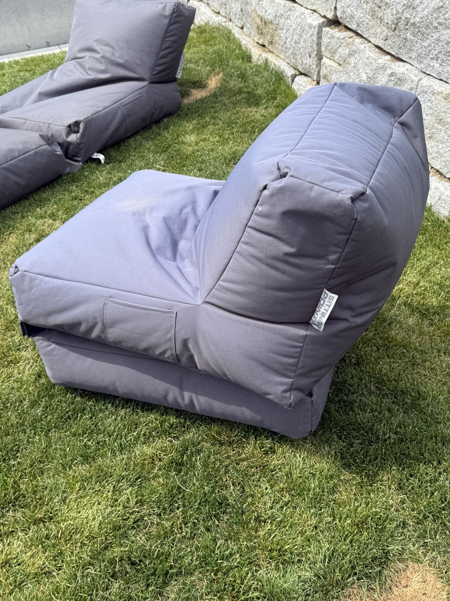 Sessel: 2 Stück Loungsessel / Sitzsäcke / Sitzsofa grau – Gebraucht aus Gipf-Oberfrick von rrgu1t4r 3