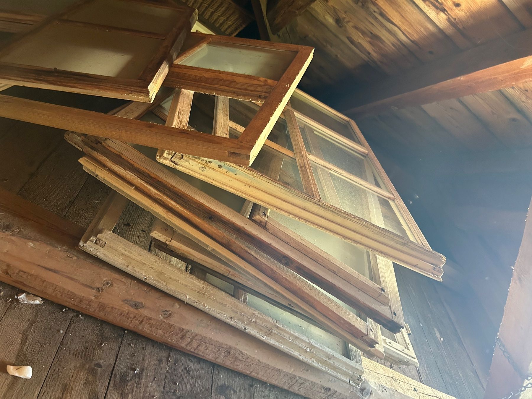 Finestre: DIVERSE ALTE APPENZELLER HOLZ SCHIEBEFENSTER – Difettoso da Weissbad venduto da Usw63