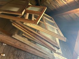 DIVERSE ALTE APPENZELLER HOLZ SCHIEBEFENSTER