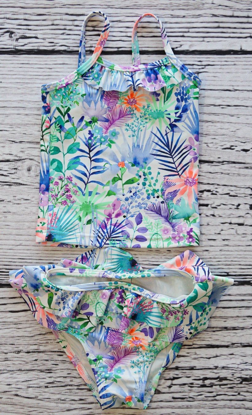 Next Costumi da bagno: Next Tankini/Bikini mit Blumen Gr.68/74 – Usato da Zürich venduto da sambaum