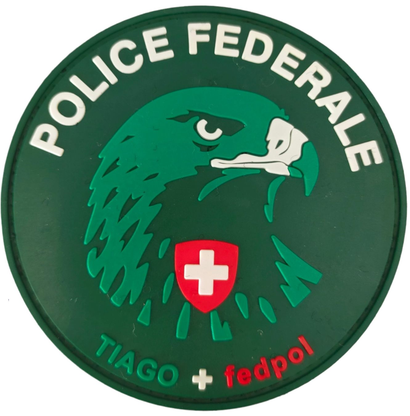 Swiss Placchette & Badge: Polizei Fedpol Federale Tiago Patch mit Klett. – Nuovo e nell'imballaggio originale da Emmenbrücke venduto da F.ingl-1947