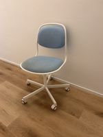 Drehstuhl IKEA ÖRFJÄLL weiss hellblau gebrauchter Zustand