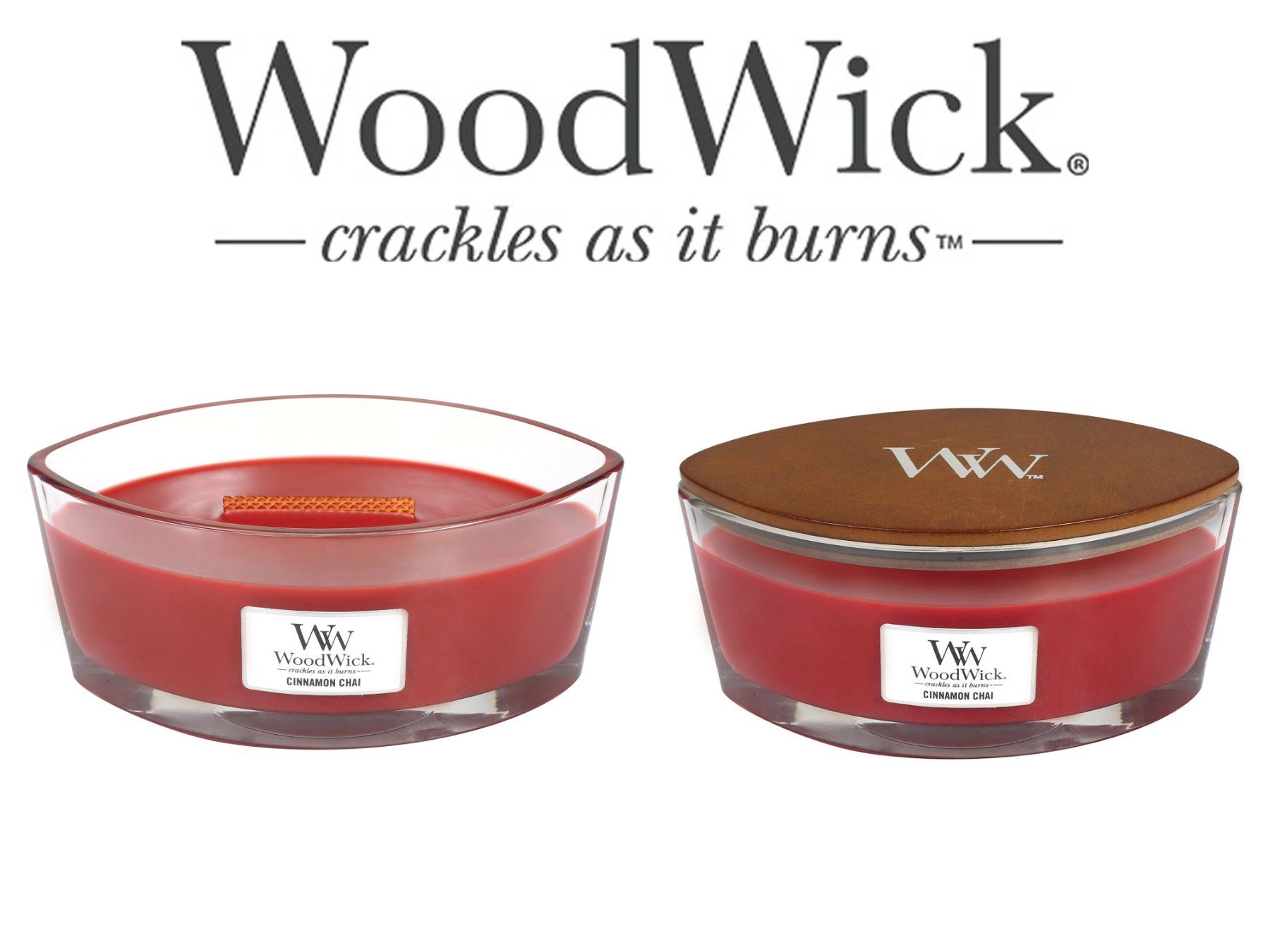 Yankee Candle Kerzen: WoodWick Cinnamon Chai Ellipse – Neu und originalverpackt aus Langwiesen von rtWebshop