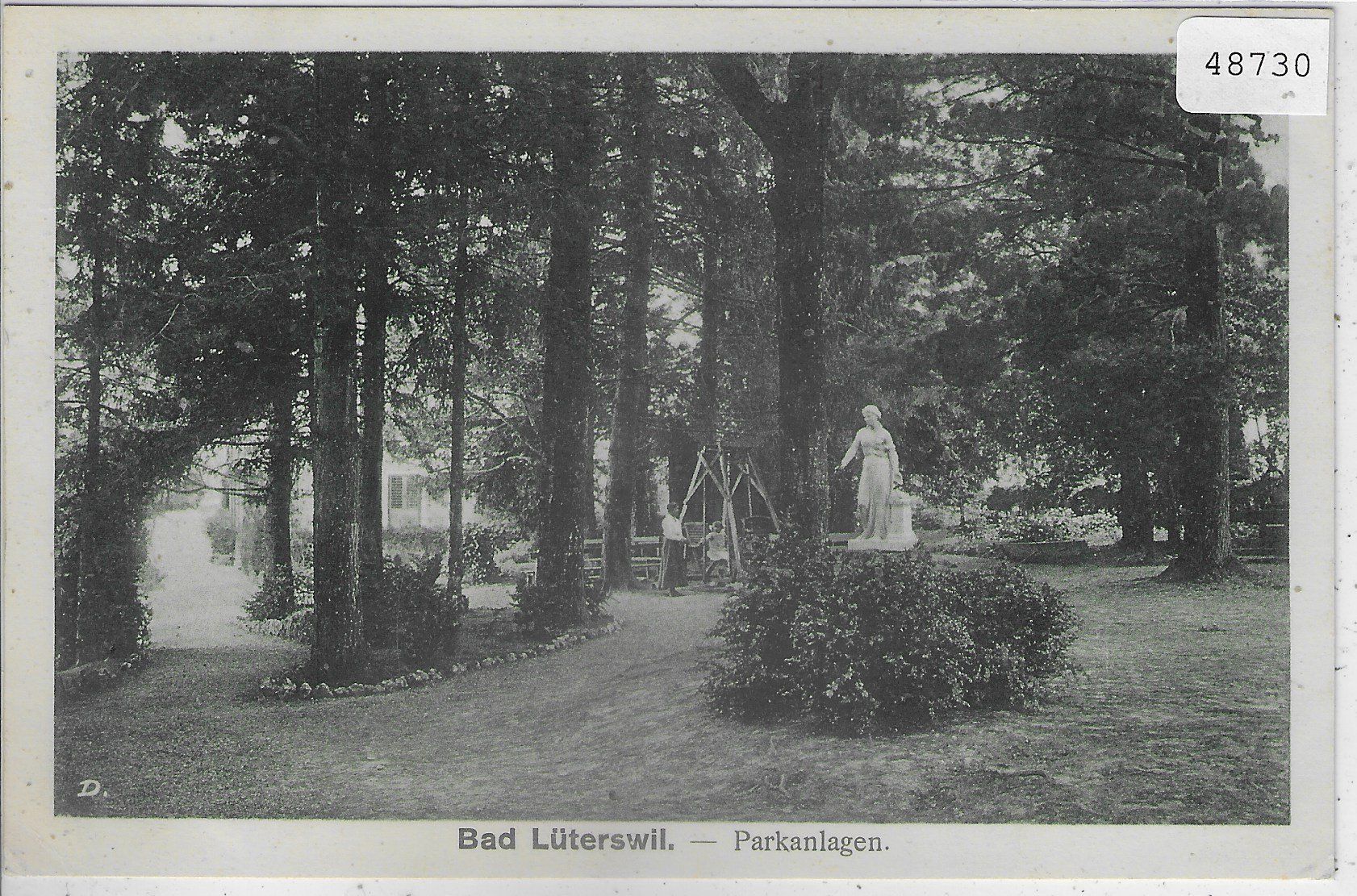 Cartoline postali: Bad Lüterswil - Parkanlagen - animee – Usato da Ettingen venduto da Kartenplanet