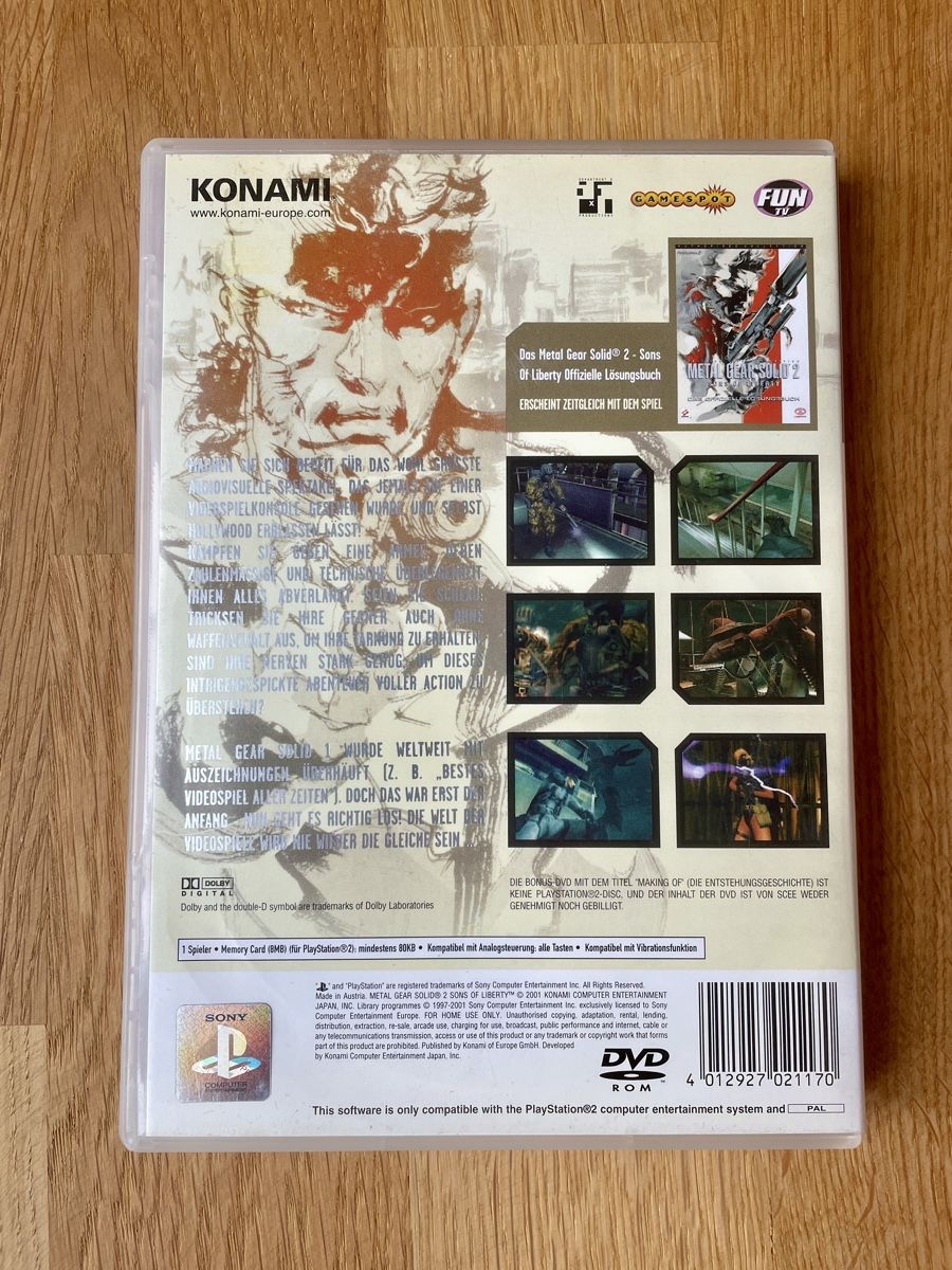 Sony Spiele: Metal Gear Solid 2 Sons of Liberty PS2 – Gebraucht aus Basel von ece2108 1