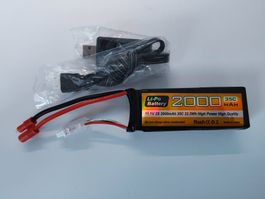 3S/11.1V 2000mAh 35C LiPo Akku