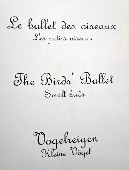 Bücher: Le ballet des oiseaux Vogelreigen – Gebraucht aus Wetzikon ZH von strubeli024 2