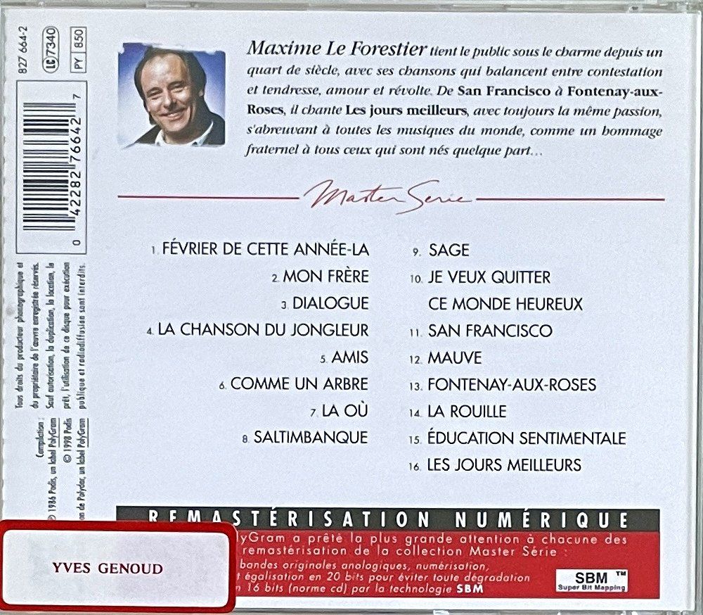 CDs: Maxime Le Forestier - Master Serie – Gebraucht aus Savagnier von Ne2065 1
