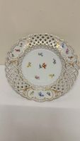 Meissen Teller Porzellanschale mit Rosenmuster und Goldrand
