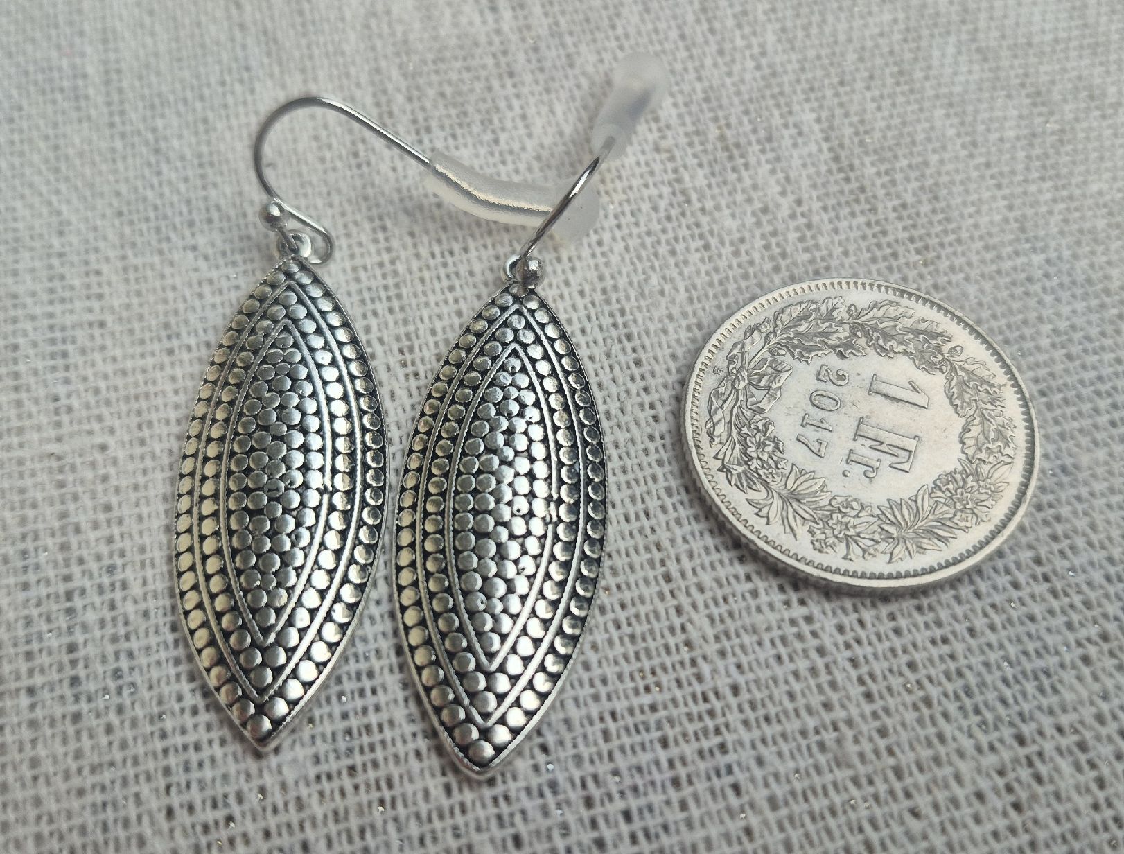 Orecchini pendenti & Orecchini a lobo: Orecchini pendenti forma navette argento nuovi – Nuovo (secondo la descrizione) da Giubiasco venduto da Stefaniav 4
