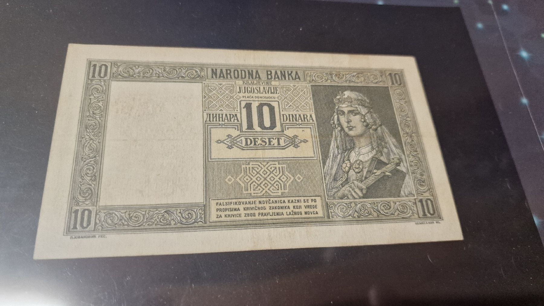 Banconote: Banknote Jugoslavije 1939 – Usato da Herisau venduto da Antiques.AR 1