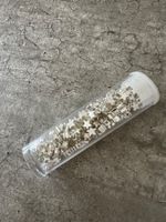 Glasperlen zum Basteln / Metallic Perle Farbe Silber - 4 mm