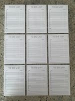 Bloc-notes TO DO LIST, neuf, lot de 9