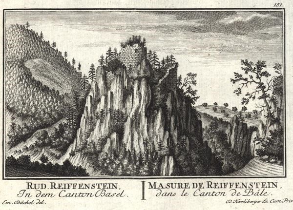 Stiche: Reiffenstein von Herrliberger 1755 – Gebraucht aus Rafz von Helvet32 1