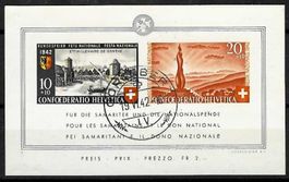 1942, B19, Block 15 Pro Patria gestempelt CORTEBERT (15293)