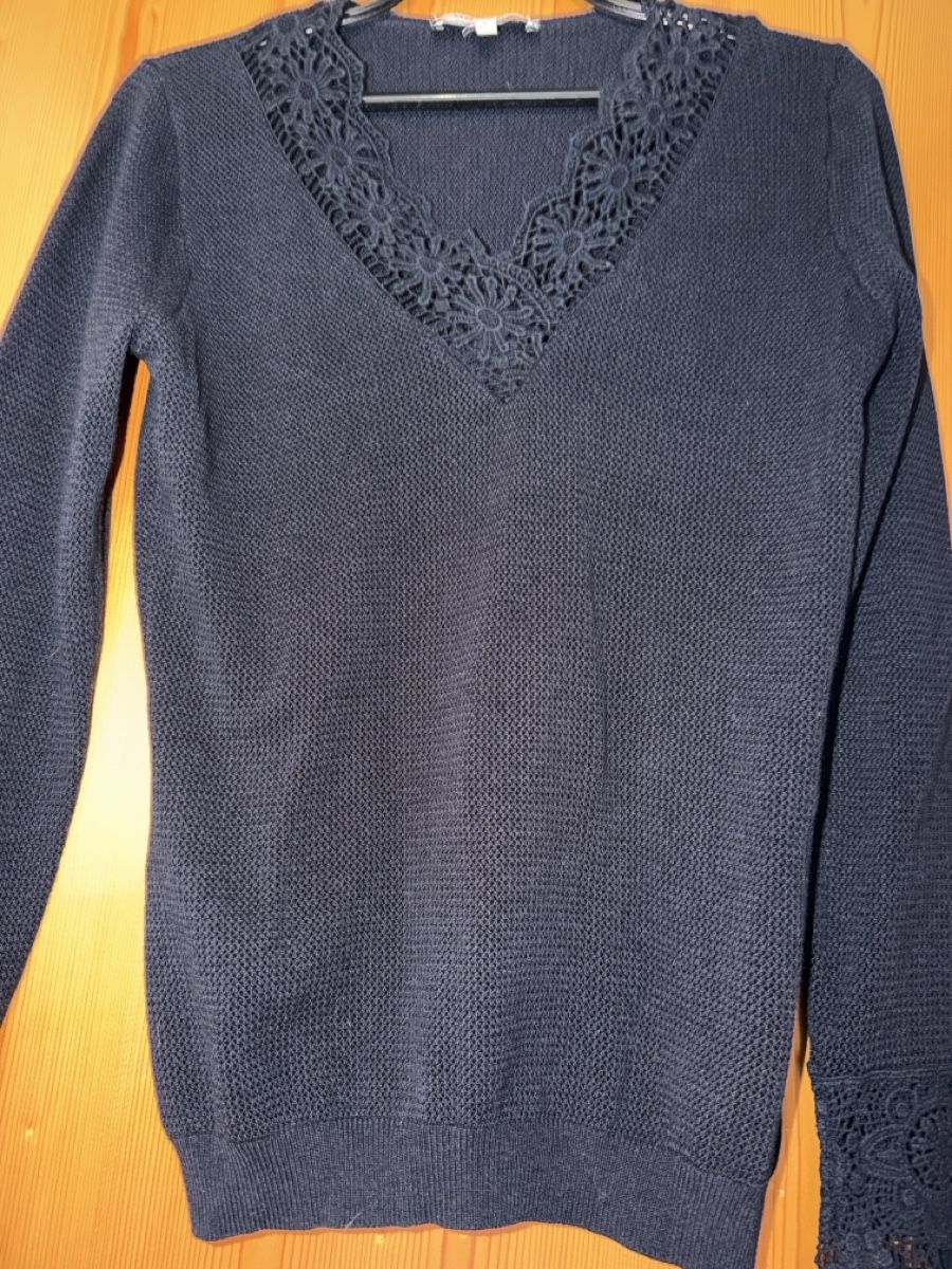 Morgan Maglioni & Felpe: Morgan Damen sommerPullover schwarz Grösse S mit Spitze – Usato da Wangs venduto da Haselika