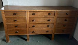 Meuble tiroirs anciens longs 