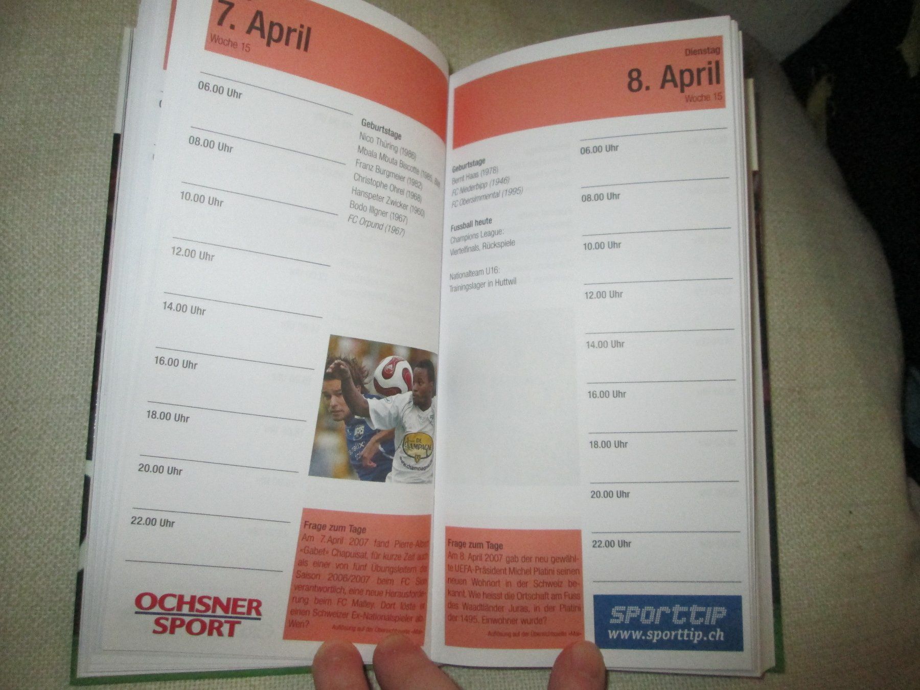 Kalender: Die Schweizer Fussballagenda - 2008 – Gebraucht aus Neuchâtel von Dualseele 3