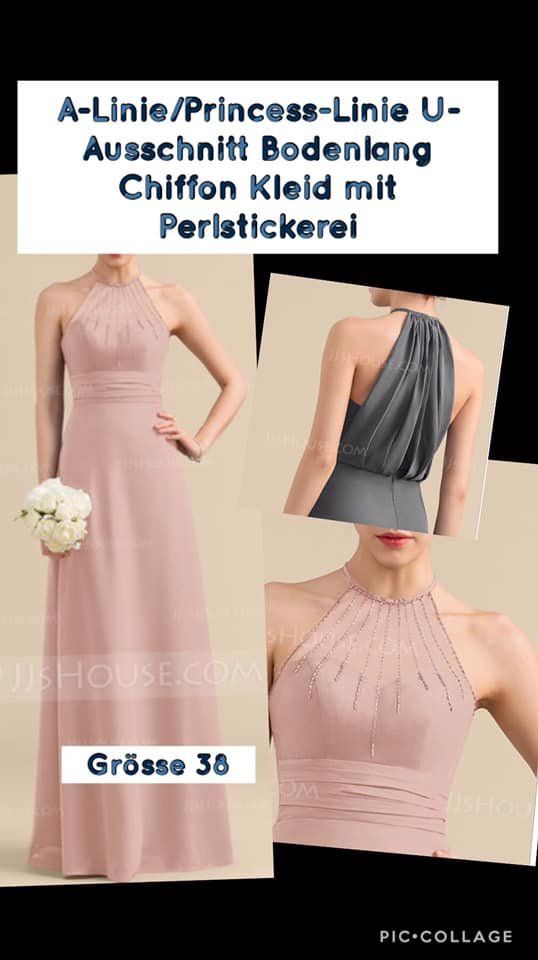 JJ’s House Vestiti: Chiffon Kleid mit High Heel Pumps Farbe rosa – Usato da Schaffhausen venduto da Soliluna