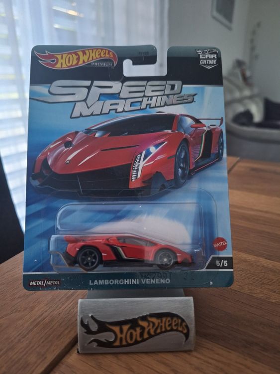 Hot Wheels 1/64 Speed Machines Lamborghini Veneno 2023 - #5/5, Boîte Fermée, Neuf