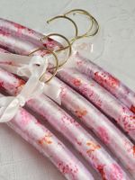 🩷 5 Romantische Kleiderbügel Satin kleiderschonend 