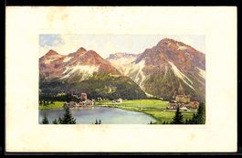 AK Arosa, Der obere See gegen die Furka