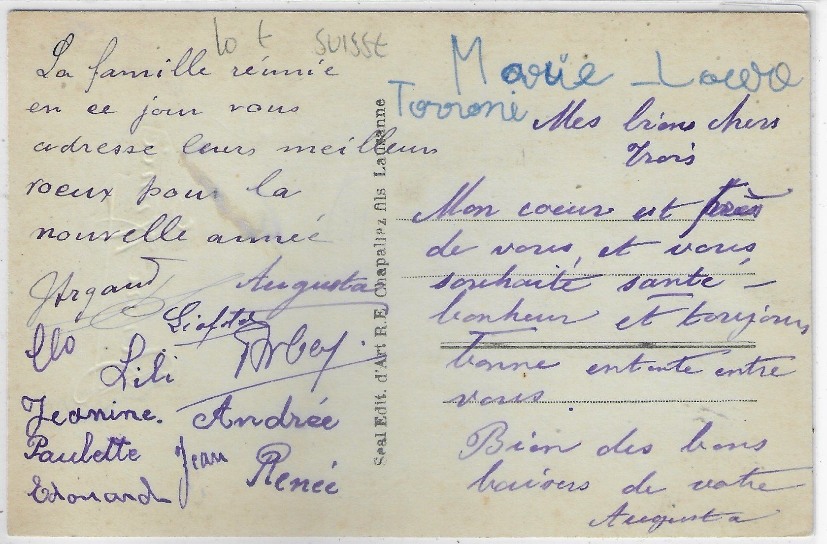 Cartoline postali: Collonge - L'Eglise - Bonne Annee – Usato da Ettingen venduto da Kartenplanet 1
