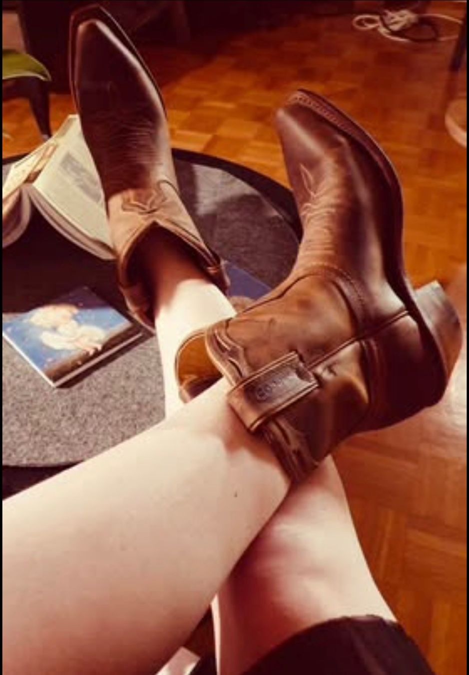 Damenschuhe: Cowboy Boots Leather Brown Size 36. – Gebraucht aus Genève von Elenapntrl 2