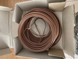 Kabel H07V-U 1,5 100m braun neuwertig 60 m