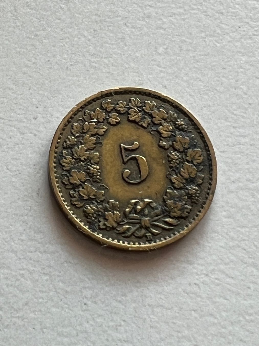 Tutti le monete: 5 Rp. 1918 Messing – Usato da Schötz venduto da Odpa 1