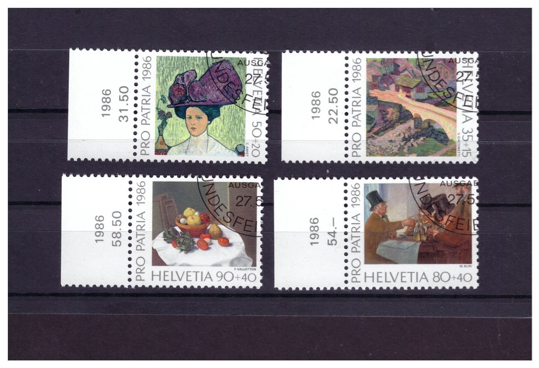 Tous les timbres: 1986.PP.Marken ET.Stempelm.Tabs + Gummi – Neuf (Voir description) à Bützberg par Die.6.a 1
