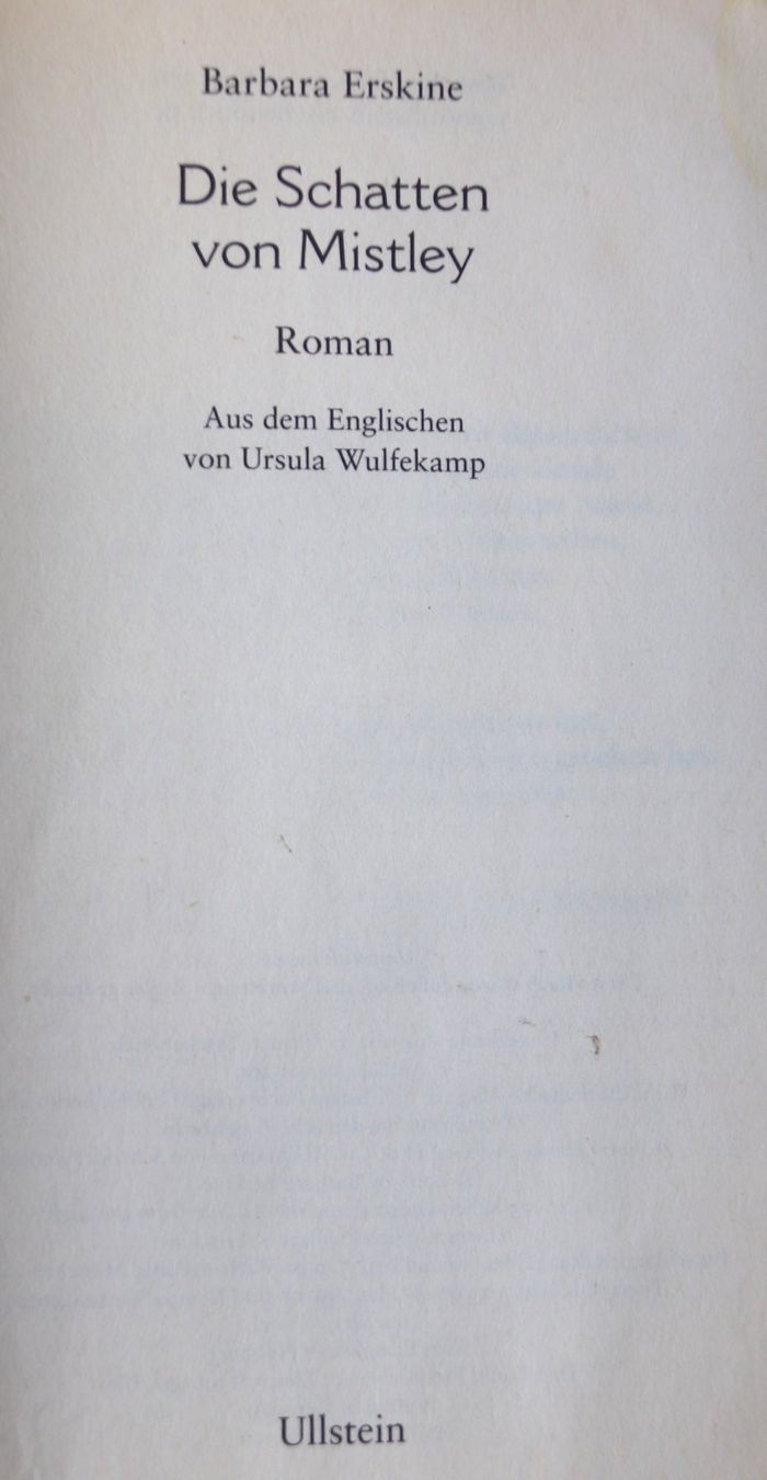 Livres: Die Schatten von Mistley – D'occasion à Glattfelden par Vrenely 5