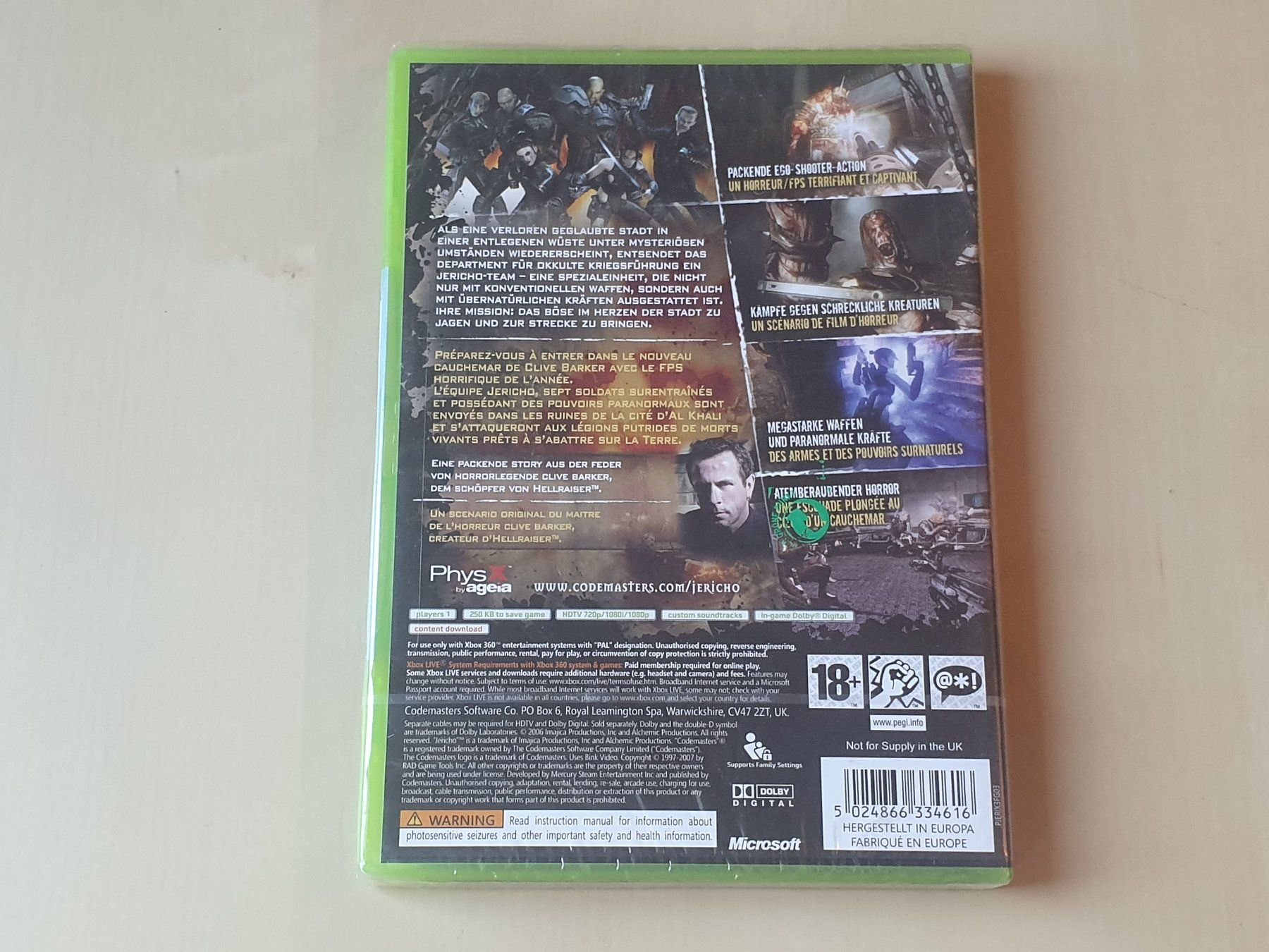 Microsoft Giochi: Clive Barkers Jericho neu und ovp – Nuovo e nell'imballaggio originale da Stansstad venduto da collectorsshop 1