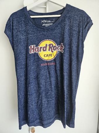 Hard Rock Cafe Hamburg Shirt blau gr.XL neuwertig