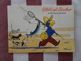 Globi als Fischer  - Mal-Buech / Malheft ca 1945 - G410