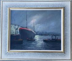 Roger Oeuvray (1905-1986)? Maritimes Gemälde * Öl /Leinwand