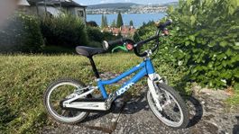 woom 2 14” Kinderfahrrad Blau | Leichtes Premium-Kindervelo 