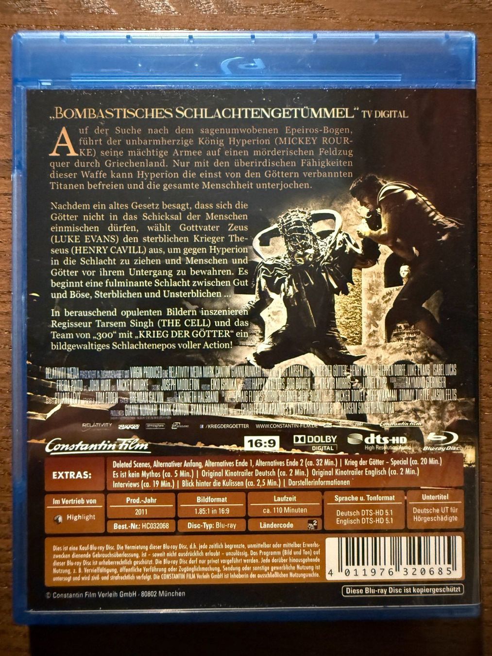 Tutti i DVDs: Krieg der Götter – Usato da Zürich venduto da Blu-ray_ZH 1