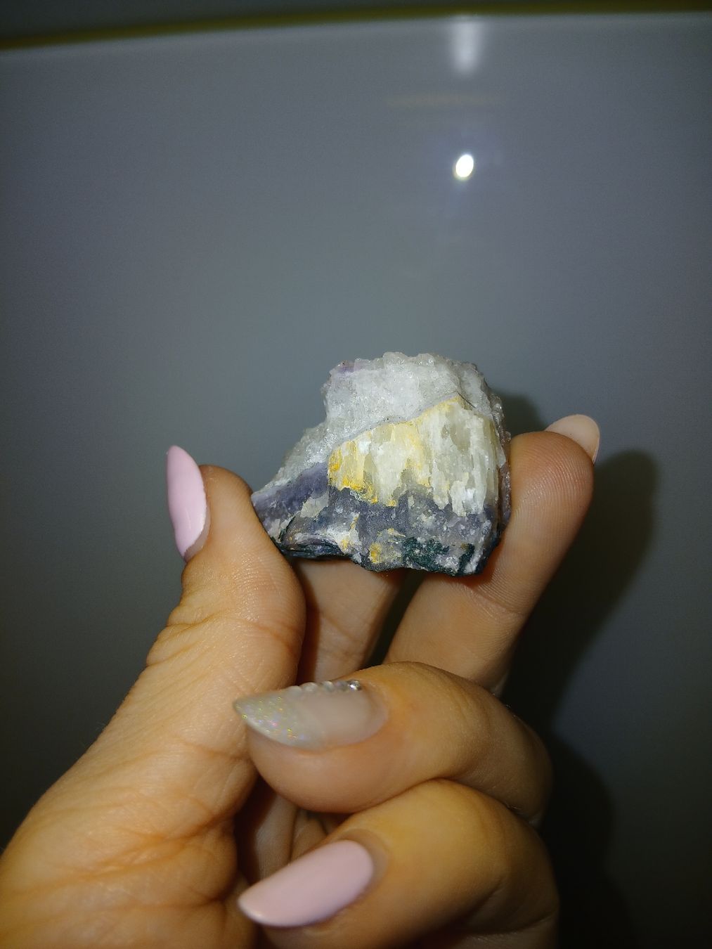 Edelsteine: Edelstein Amethyst in weissem Quarz – Neu (gemäss Beschreibung) aus Galgenen von Liv_Steinauer_1 5