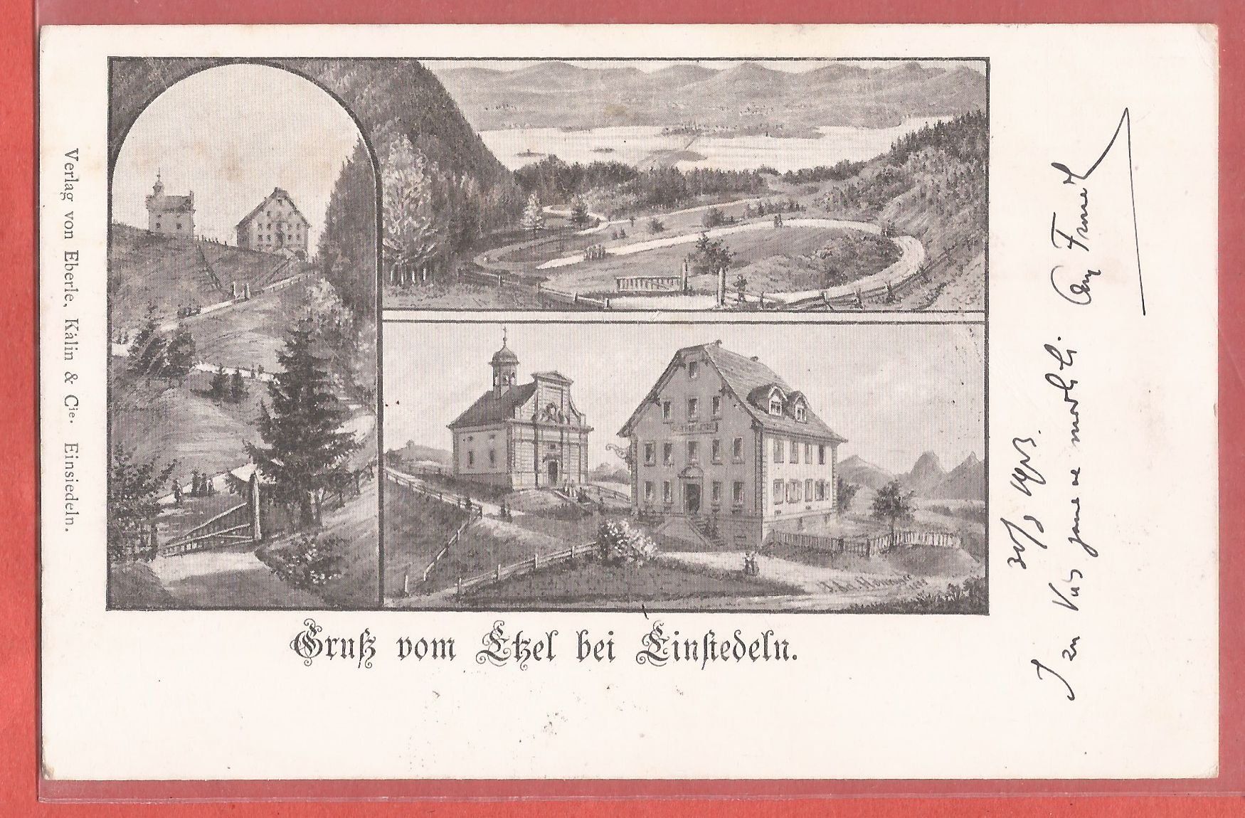 Cartoline postali: Etzel bei Einsiedeln - 1903 – Usato da Fislisbach venduto da Porano