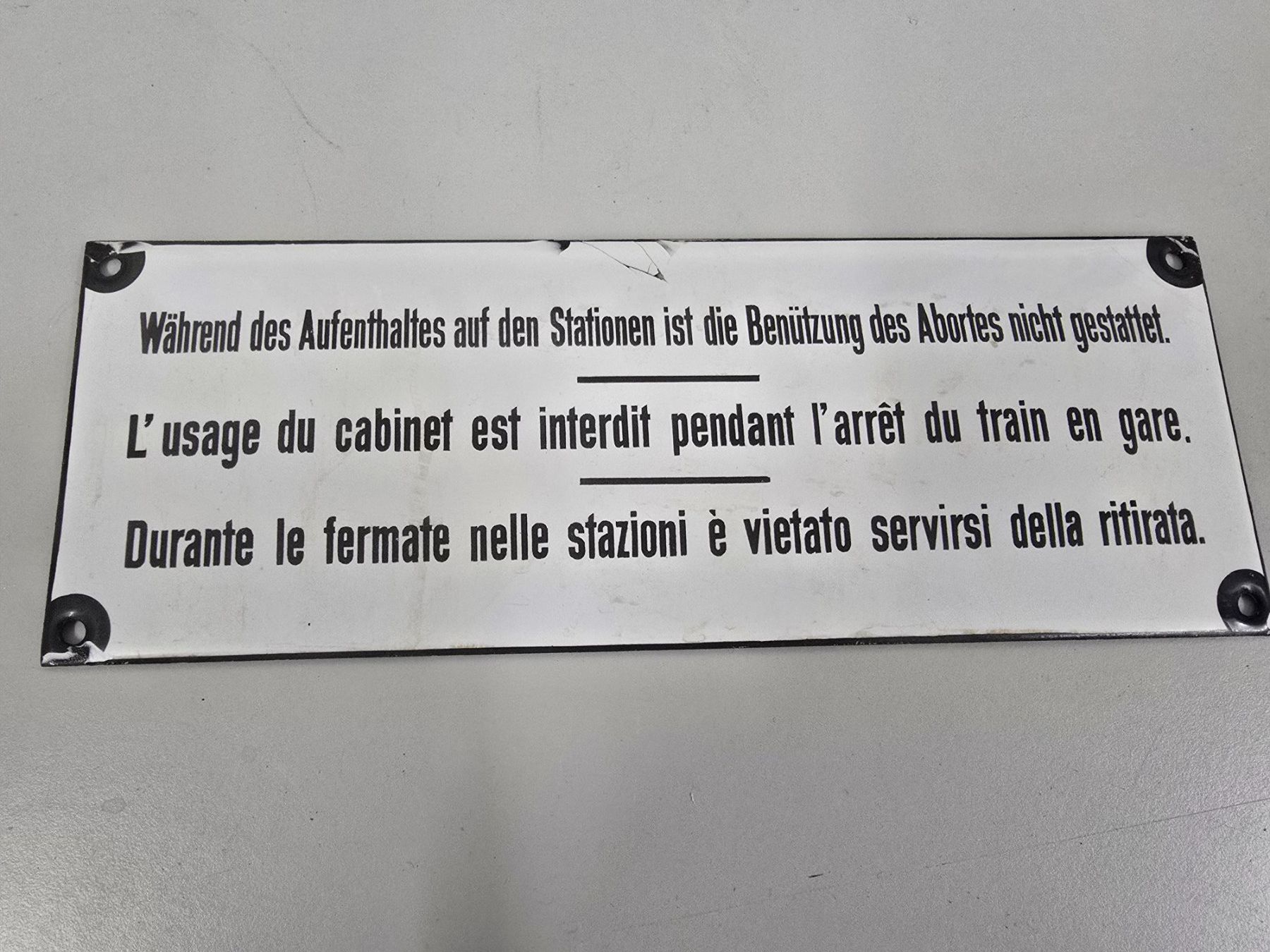 SBB/CFF/FFS Schilder: Original Emailschild der SBB – Gebraucht aus Liebefeld von Oberson98