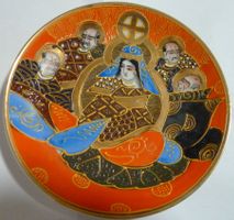 SCHÖNE JAPANISCHE ANTIKE CRACKLE SCHALE,----13 CM RUND,--
