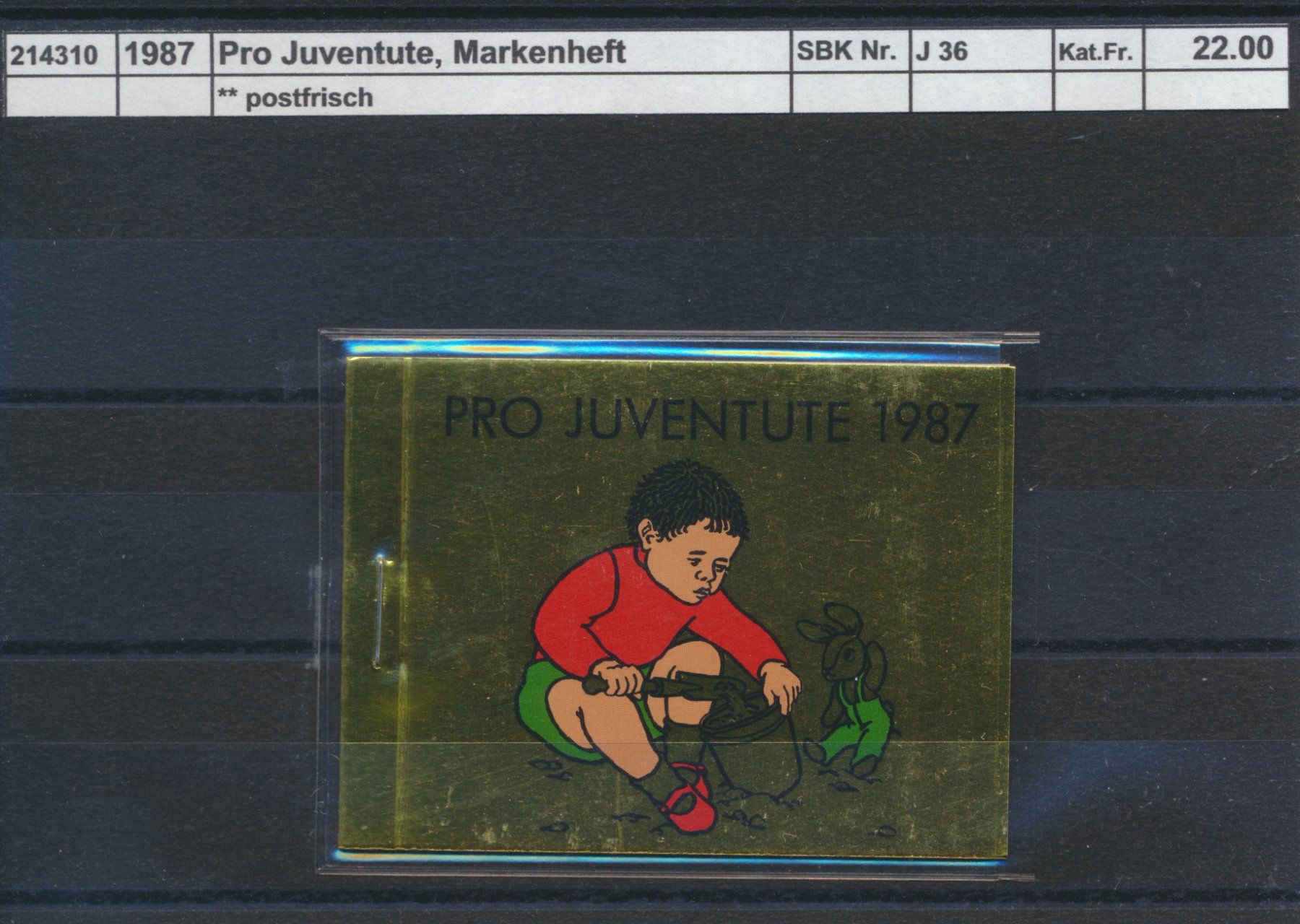 Alle Briefmarken: 1987 Pro Juventute, Markenheftchen, ** postfrisch – Neu (gemäss Beschreibung) aus Winterthur von Zupogeru