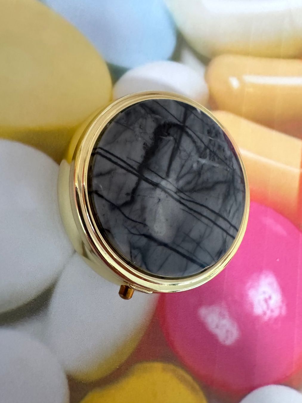Minerali & Pietre curative: Pillendose / Picasso-Marmor Platte – Nuovo (secondo la descrizione) da Biberist venduto da tl-schmuck