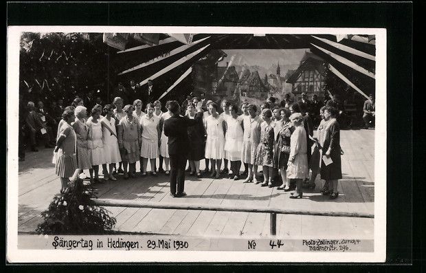Cartes postales: Foto-AK Hedingen, Sängertag 1930, Auftr – D'occasion à Berlin par bartko-reher