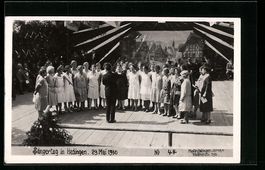 Foto-AK Hedingen, Sängertag 1930, Auftr