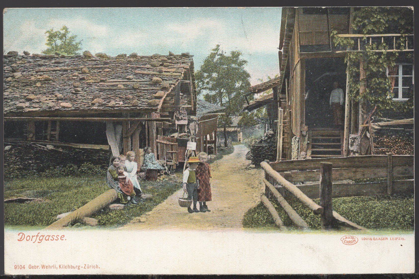 Ansichtskarten: Dorfgasse – Gebraucht aus Aarau von kufi44