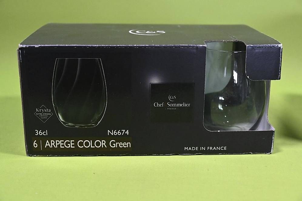 Bicchieri: 12 Verres "Arpège" couleur vert – Usato da Gollion venduto da mar_z9zd 2